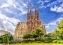 View at the La Sagrada Familia Church on a sunny day